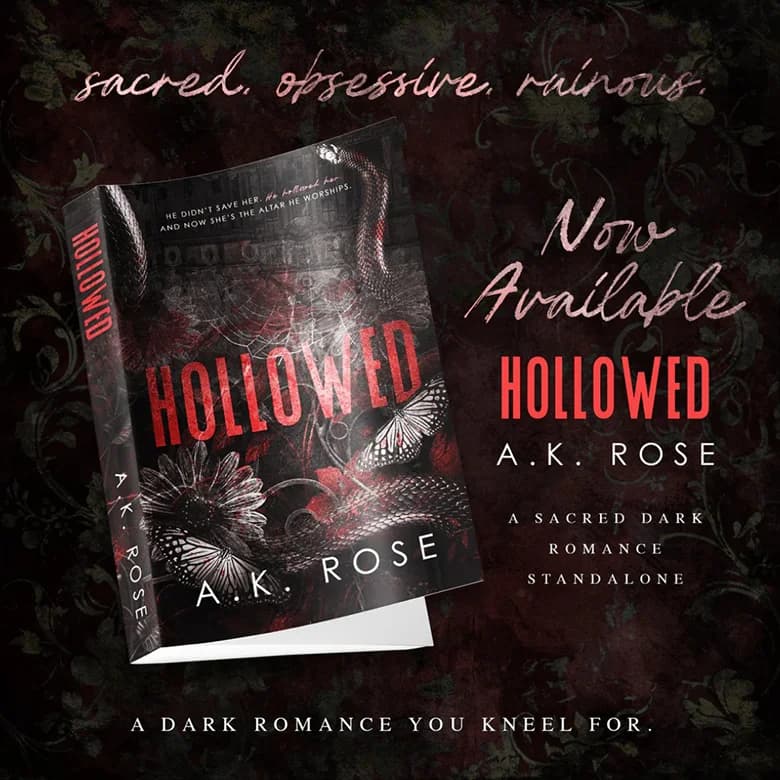 Hollowed by A.K. Rose book release announcement